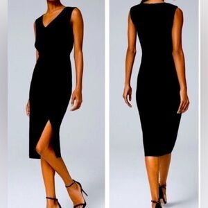 WHITE HOUSE BLACK MARKET black sheath dress size 8. Knee length , sleeveless.